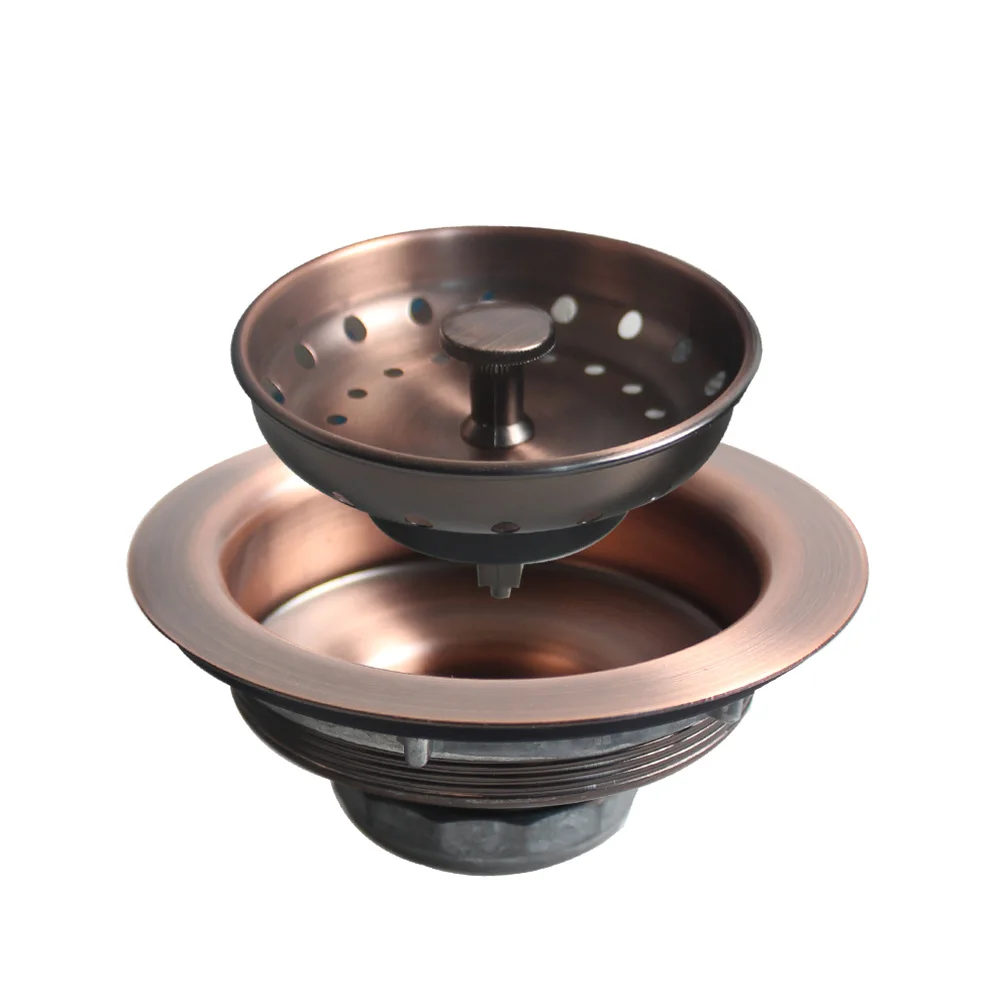 Talea Drain Strainer US Type Sink Strainer (3-1/2\'\' Inch) Drainage System114MM Antique Copper Strainer Basket Replacement