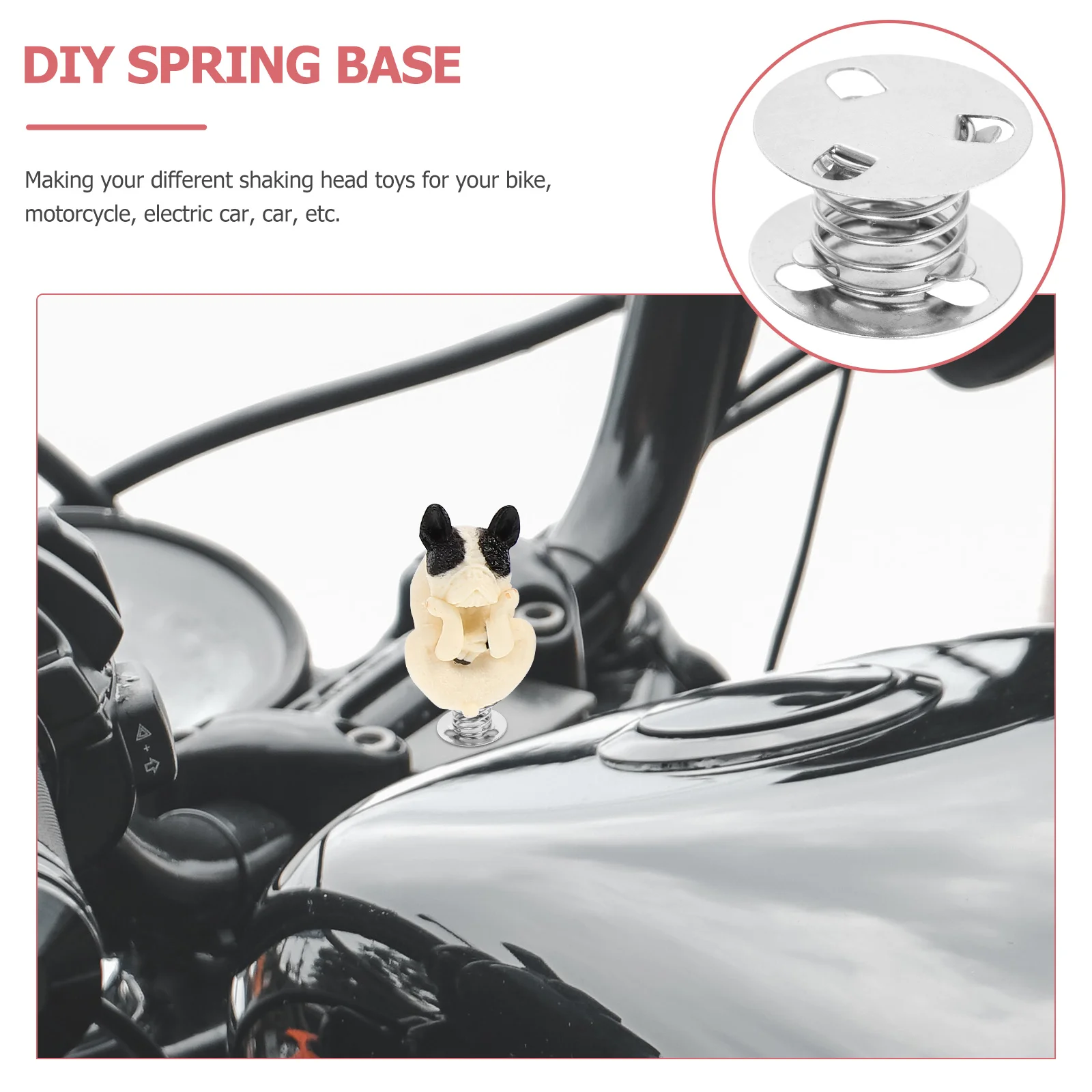 10 Pcs Spring Base Toy Clay nament Swinging Accessory for Car Dashboard Spring Expand Contract Shake