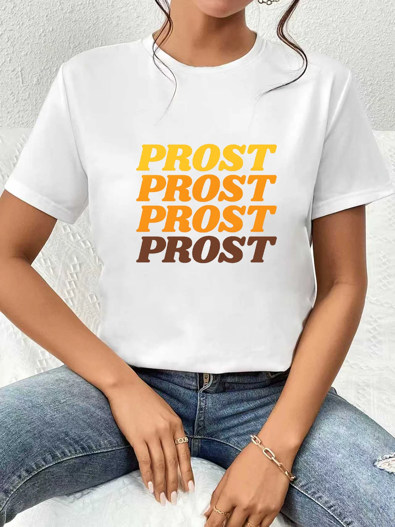 

【WDS03181】Модная женская футболка с круглым вырезом и принтом английских букв, больших размеров, летняя, повседневная, с короткими рукавами, стильная и универсальная.