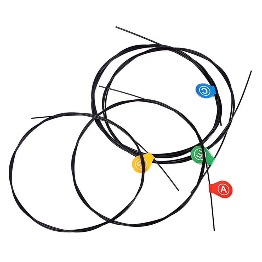 

4Pcs Ukulele Strings Nylon A Black for Ukulele Accessories Parts Durable High Grade Strings Sweet Timbre Brightness