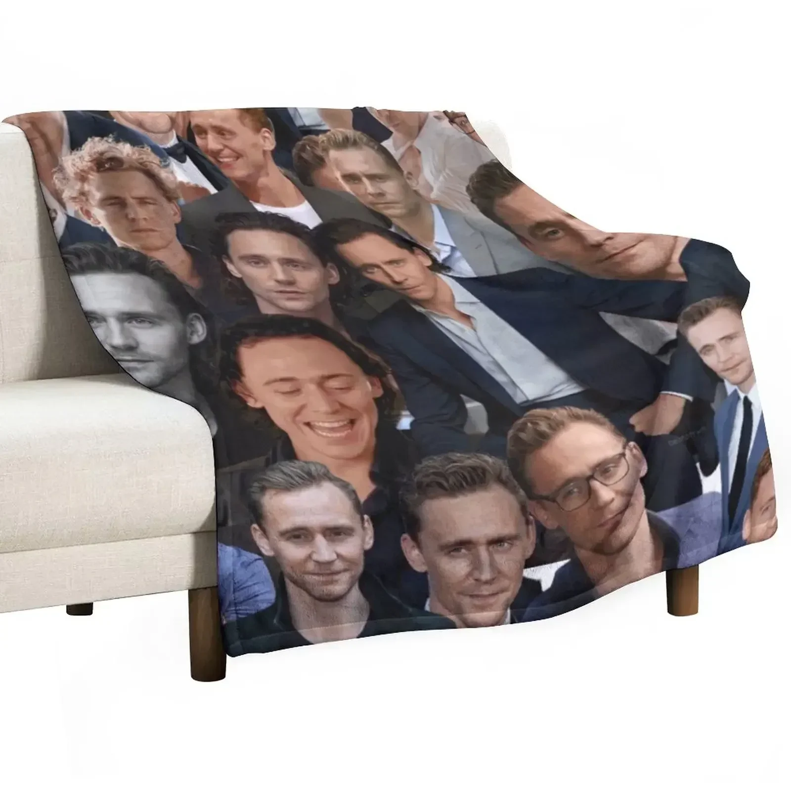 

Tom Hiddleston photo collage Throw Blanket Picnic Soft Beds Decorative Beds Blankets