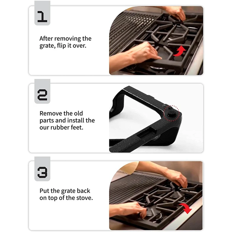 12 Confezione WB02X24790 Griglia Piedini In Gomma Per Stufa A Gas GE Gamma Superiore Griglia Piedini Griglia Paraurti Stufa Cooktop Griglia Pezzi di Ricambio