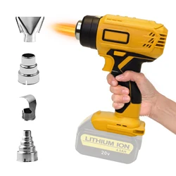 Cordless Electric Heat Gun for Dewalt 20V Lithium Battery with 4 Nozzles Heat Shrink Wrapping Handheld Hot Air Gun (No Battery)