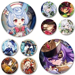 Genshin Impact Badge Hu Tao,Nahida,Furina,Raiden Shogun Game Figure Badge Cosplay Exquisite Enamel Pins for Backpack Hat Clothes