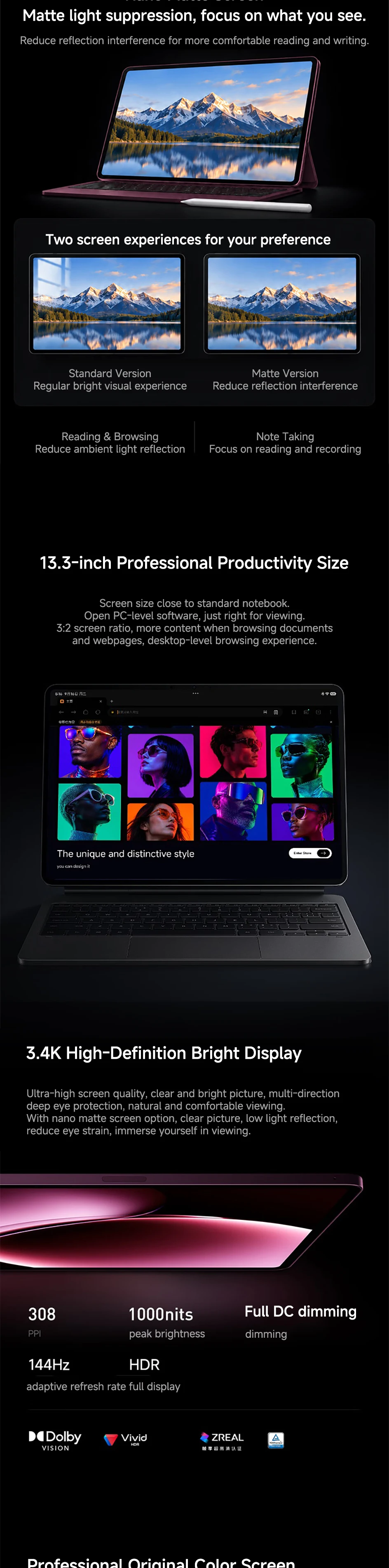 2026 Xiaomi Pad 9 Pro Max 13.3-inch 3.4K Xuanjie O3 AI Flagship Processor Xiaomi Surge OS 4 144Hz 1000 nits 12,000 mAh Tablet