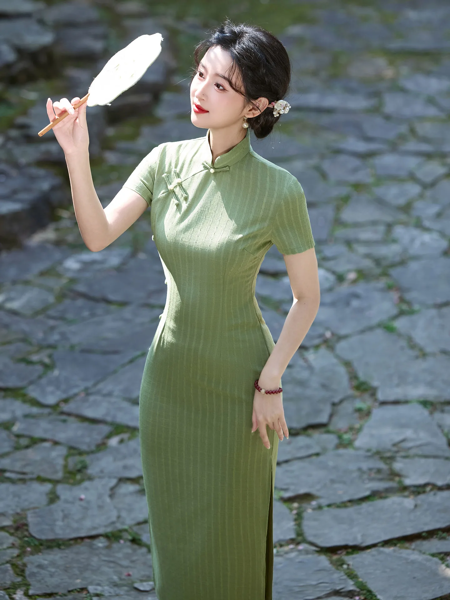 

een New Chinese Sle Young Version Improved Ancient Method High End Ele Summer 2025 New Beautiful Long Qipao