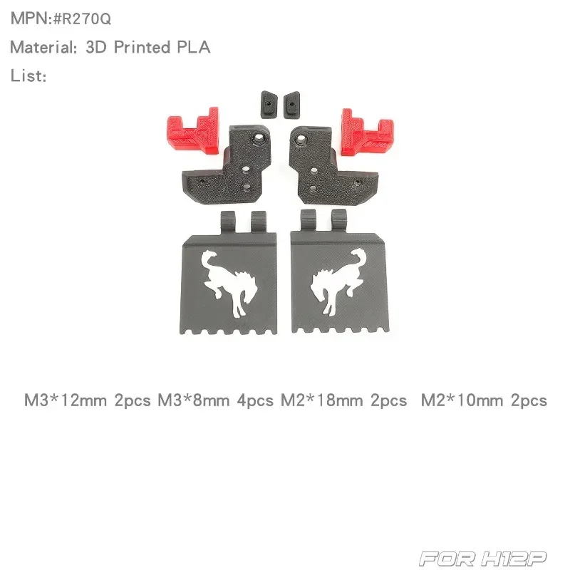 Rc Mud Flaps 1/12 Scale Plastic Rear Fender For H12p Bronco Crawler Simulation Modified Rc Car Accessories R270q