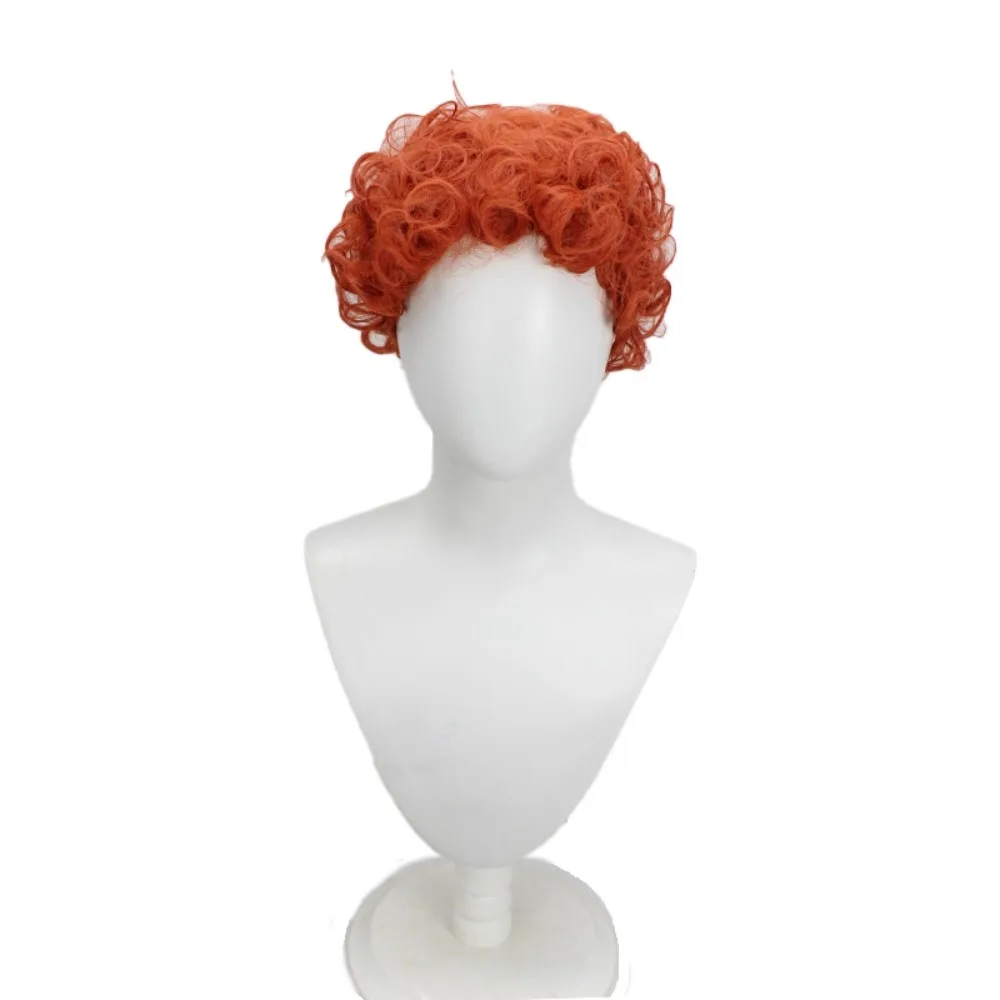 마법의 학교 버스 코스프레 가발 Ms Frizzle 빨간 곱슬 가발 어린이를위한 성인 할로윈 의상 파티 애니메이션 가발