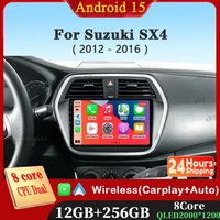 TIEYEZ Android 15 Car Radio For Suzuki SX4 S-Cross 2014 - 2017 Multimedia Player Stereo GPS WIFI+4G wireless Carplay Auto video