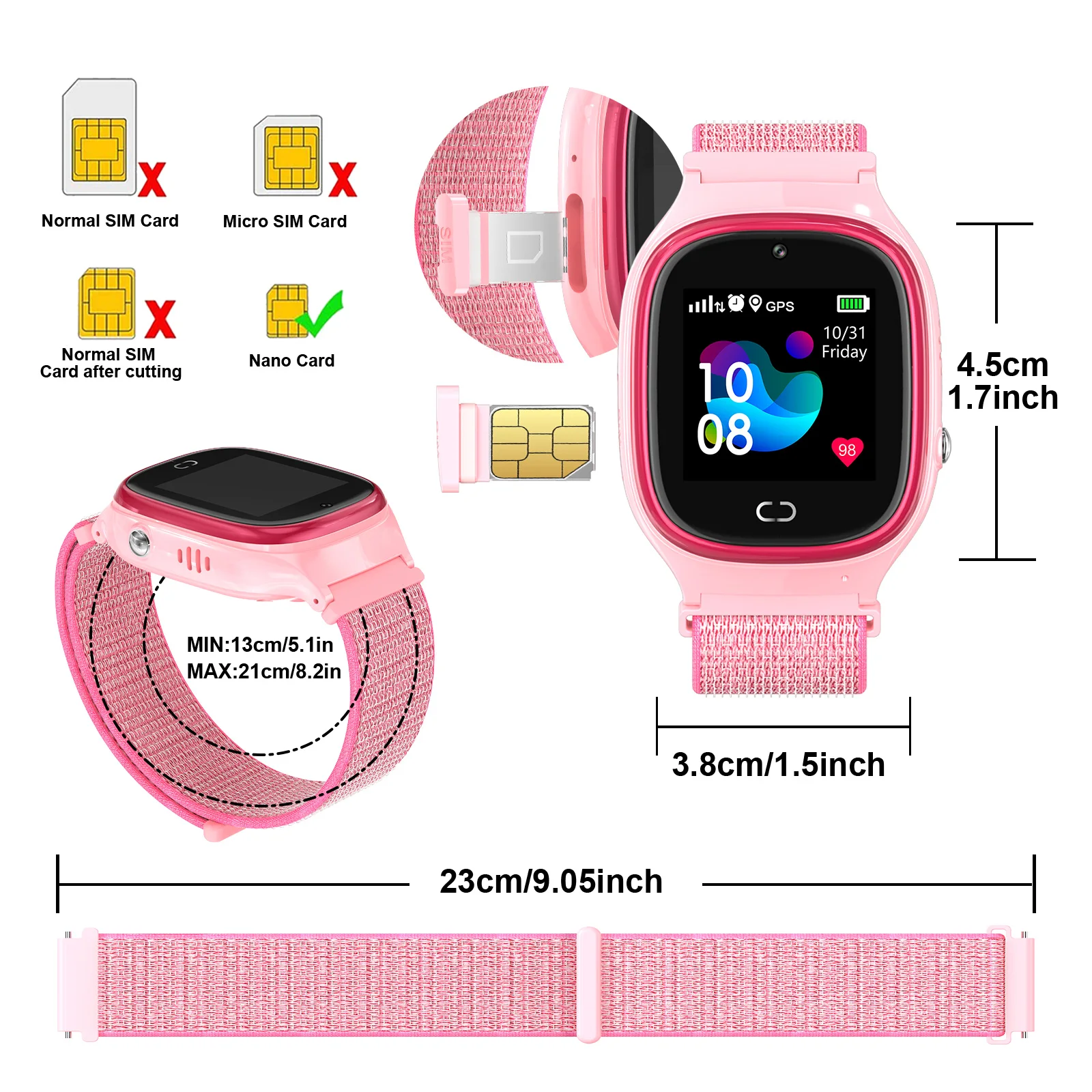 Children\'s Smart Watch GPS SOS Phone Watch Smartwatch For Kids With Sim Card Photo Waterproof IP67 Kids Gift For IOS Android