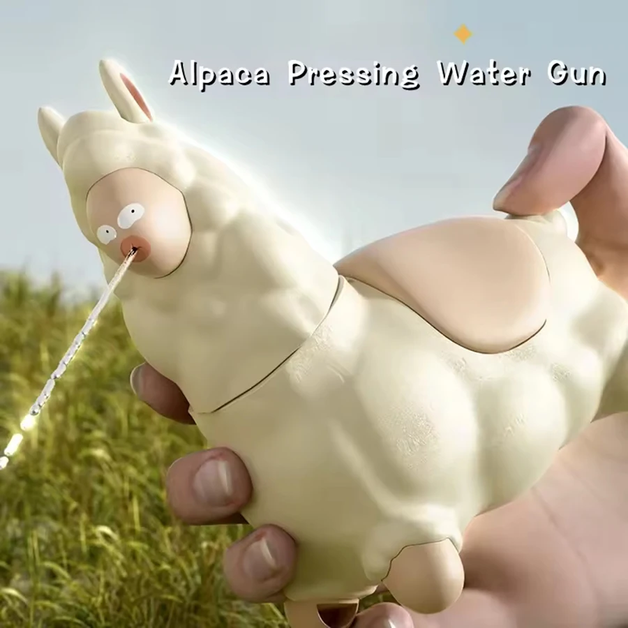 Alpaca Water Gun Children's Toy Handheld Continuous Water Spraying Sprinkler Outdoors Boys Girls Pool Garden Fights Game Gift