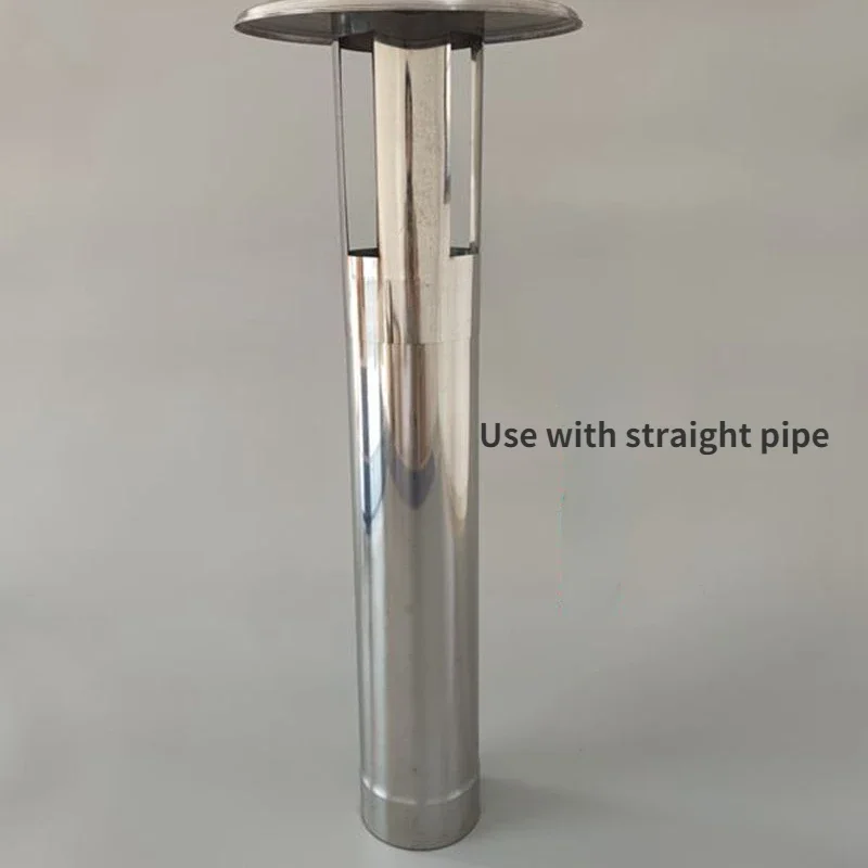 1 STÜCK Edelstahl Regenkappe Schornstein Rauchabdeckung Entwurfsschild Rohr Regenschutz für Herd Kamin Schornstein Rohrschutz