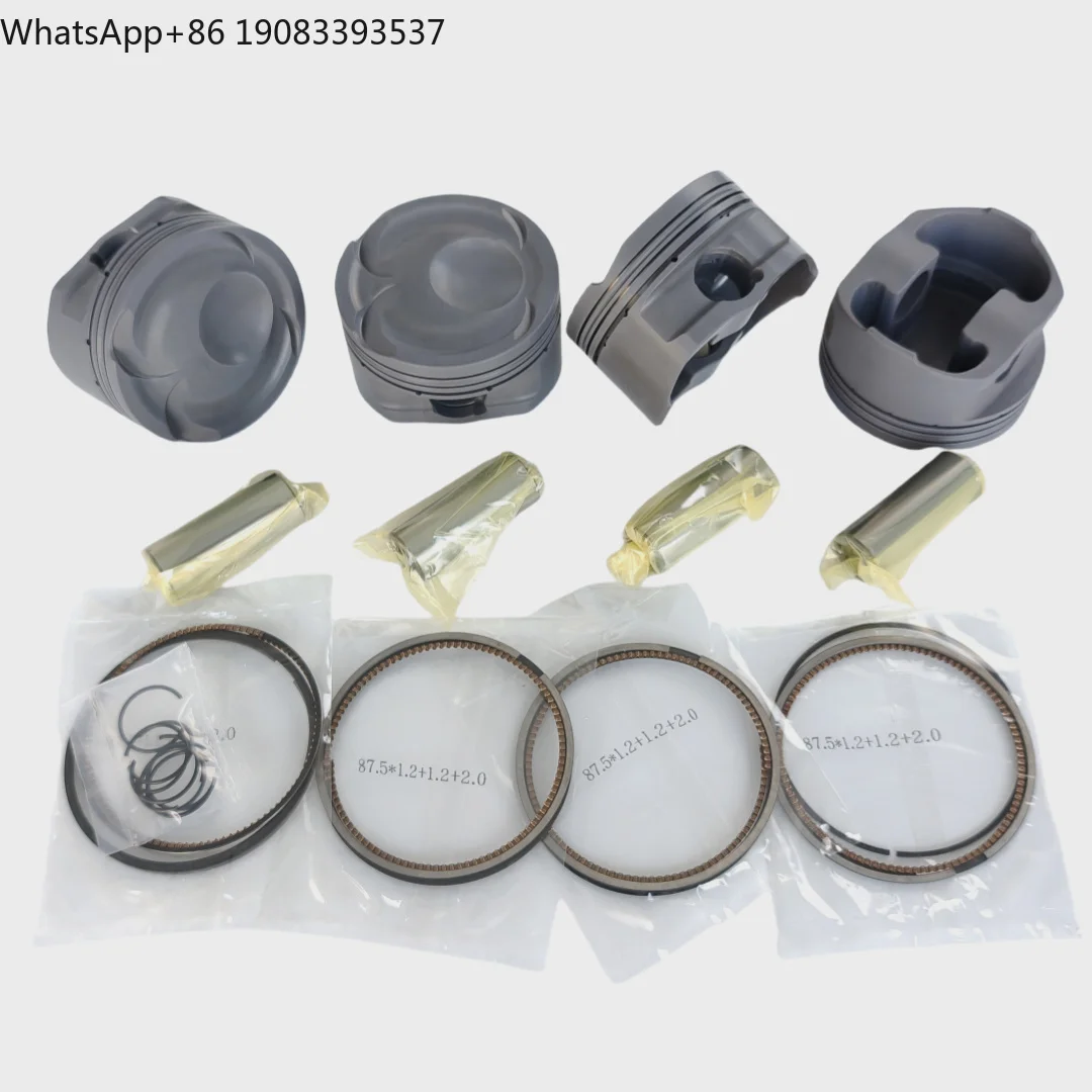 Custom 4032 Forged Piston Set for Mustang 2.3L EcoBoost 2015-2023 87.5mm Bore 9.5:1 Compression High Power Includes Rings