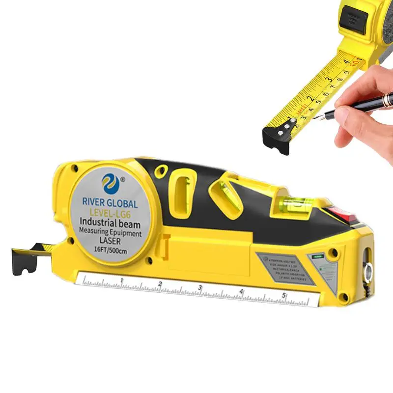 Leveler Tool Multipurpose Laser Level With Metric Rulers Standard Crosshair Laser Level Accurate Tape Measure Ruler For Home