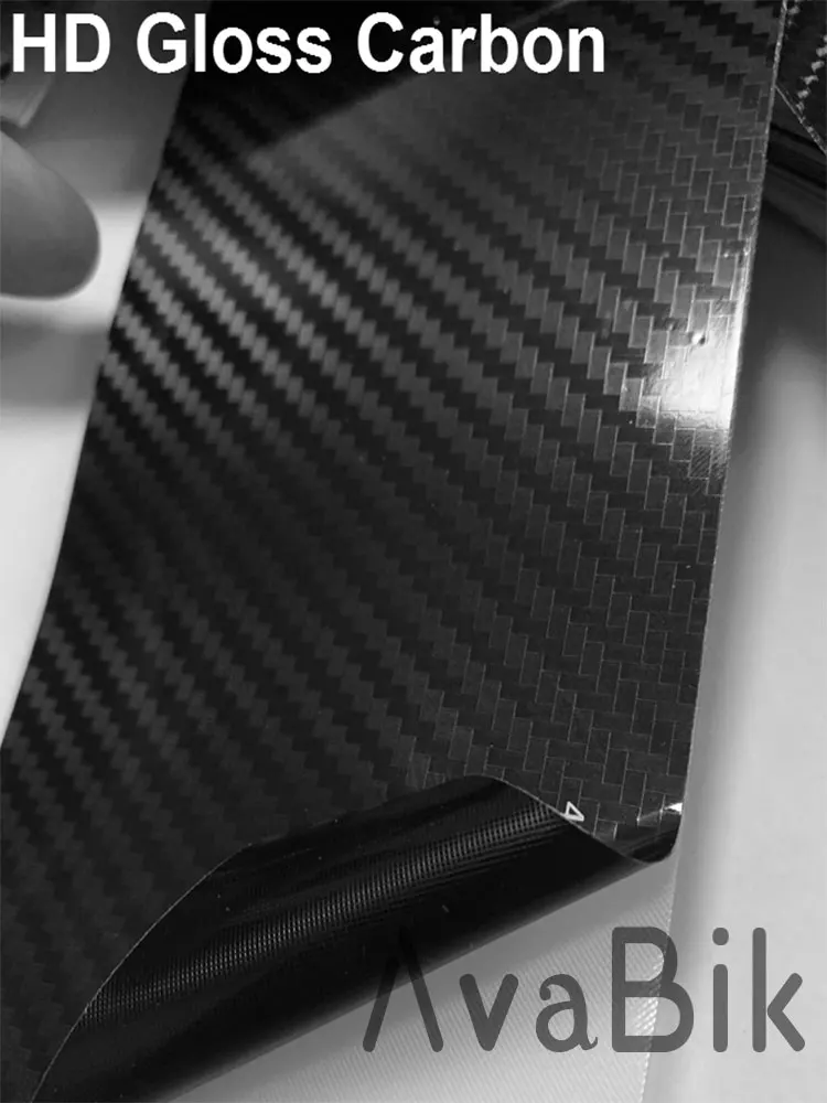 3D 4D 5D 6D 7D 8D Carbon Fiber Vinyl High Glossy Black Texture Film Wrap Car Motocycle Decal Sticker Color Change Interior Film