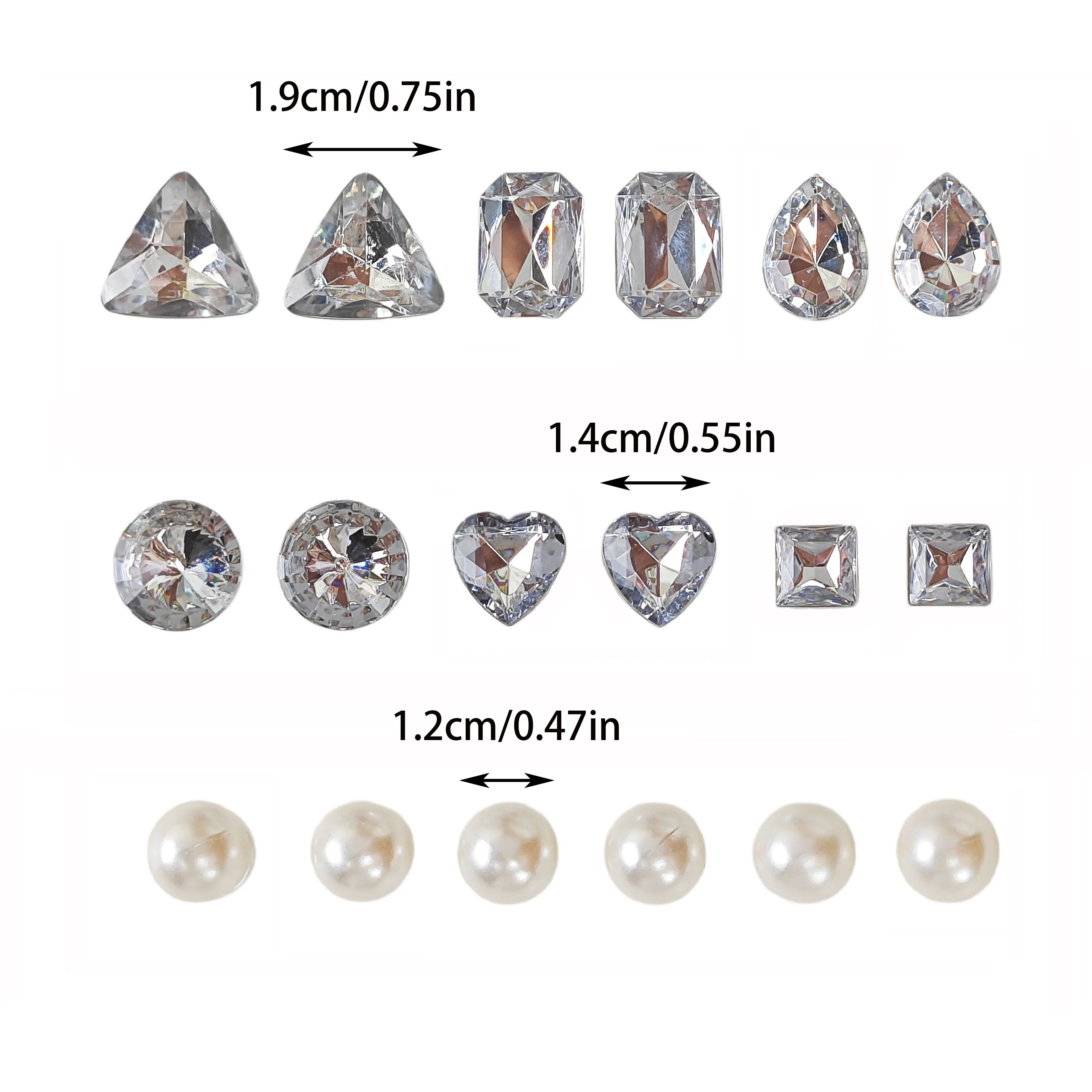 18Pcs DIY Shoe Decoration Charms, Shiny Diamond Pearl Decorative Buckles, Non-Metal Lightweight Material, Y2K Fashion Versatile Cute Personality Style for Men and Women, Suitable for Eva Beach Shoes, Sandals, Removable Shoe Decoration, Holiday Gift
