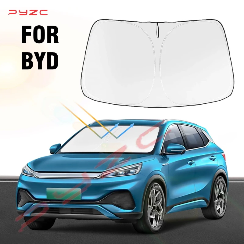 

Car Windshield Sun Shade Covers Visors Auto Front Window Sunscreen Parasol Coche For BYD Atto 3 F3 E6 Yuan Song Plus Sunshade