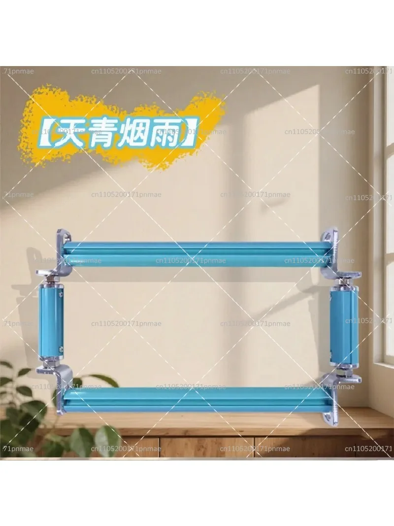 Aluminum Alloy Cross Stitch Frame with 8cm Side Pole, Fabric Stitching Tool for Home Embroidery Projects