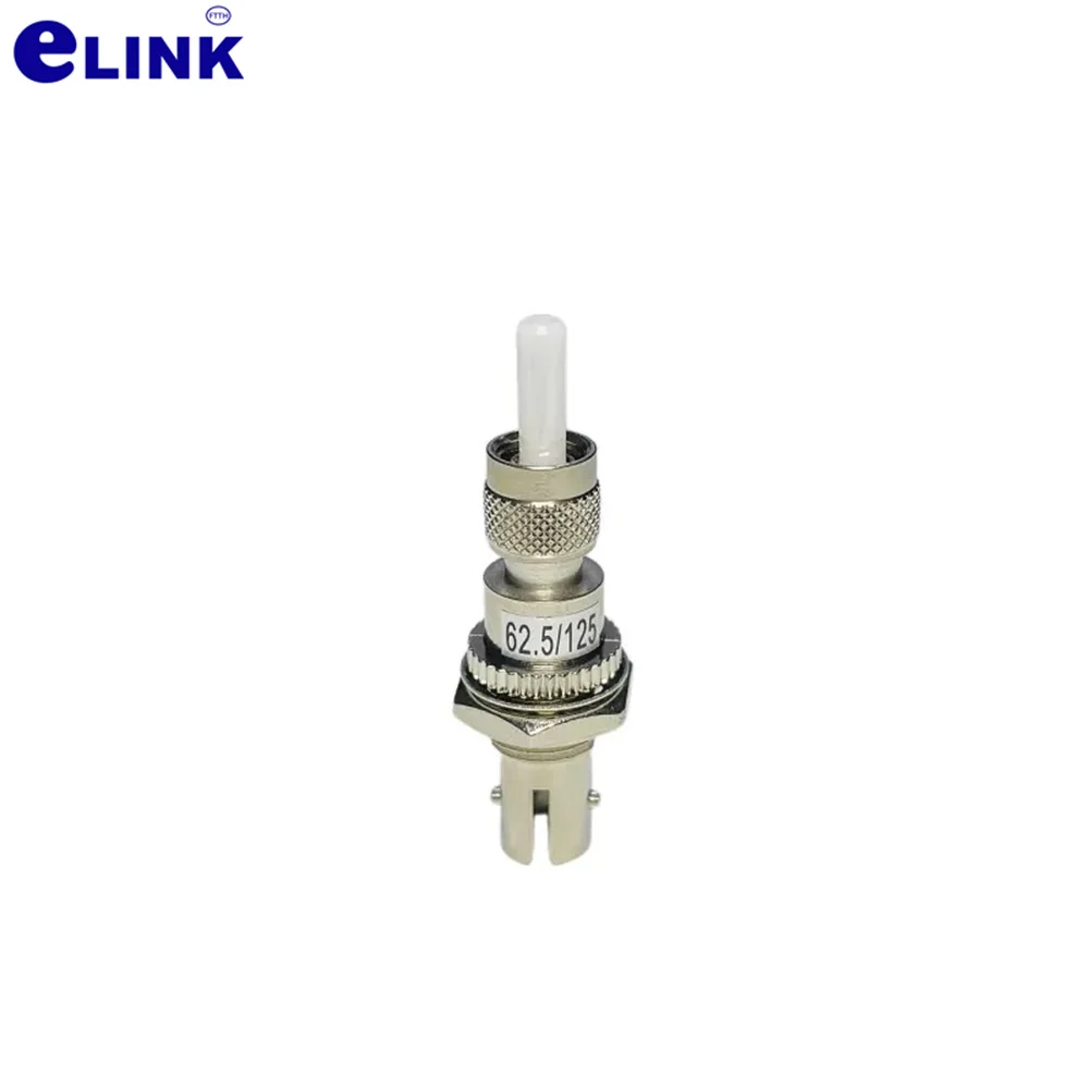 Imagem -02 - Adaptador Híbrido para Conector de Fibra Óptica Acoplador Óptico Metálico sm mm Ftth Elink st Fêmea e Macho Sma905 Sma-st pc