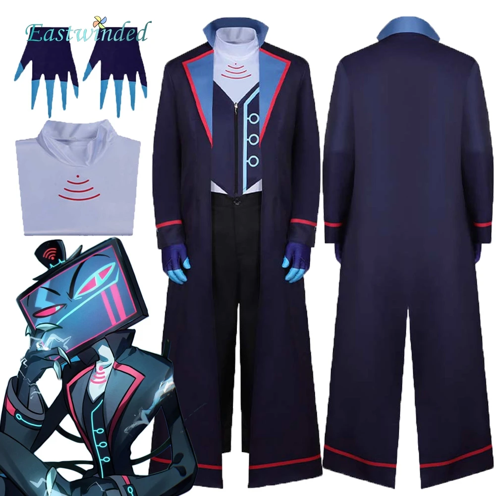 

Костюм для косплея Hazzbin VOX Hell Hotel, черный костюм, одежда, перчатки, наряды для взрослых мужчин, одежда для ролевых игр на Хэллоуин, карнавальный костюм