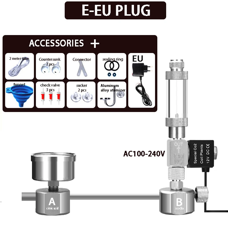ZRDR Aquarium DIY CO2 generator system kit CO2 generator, bubble