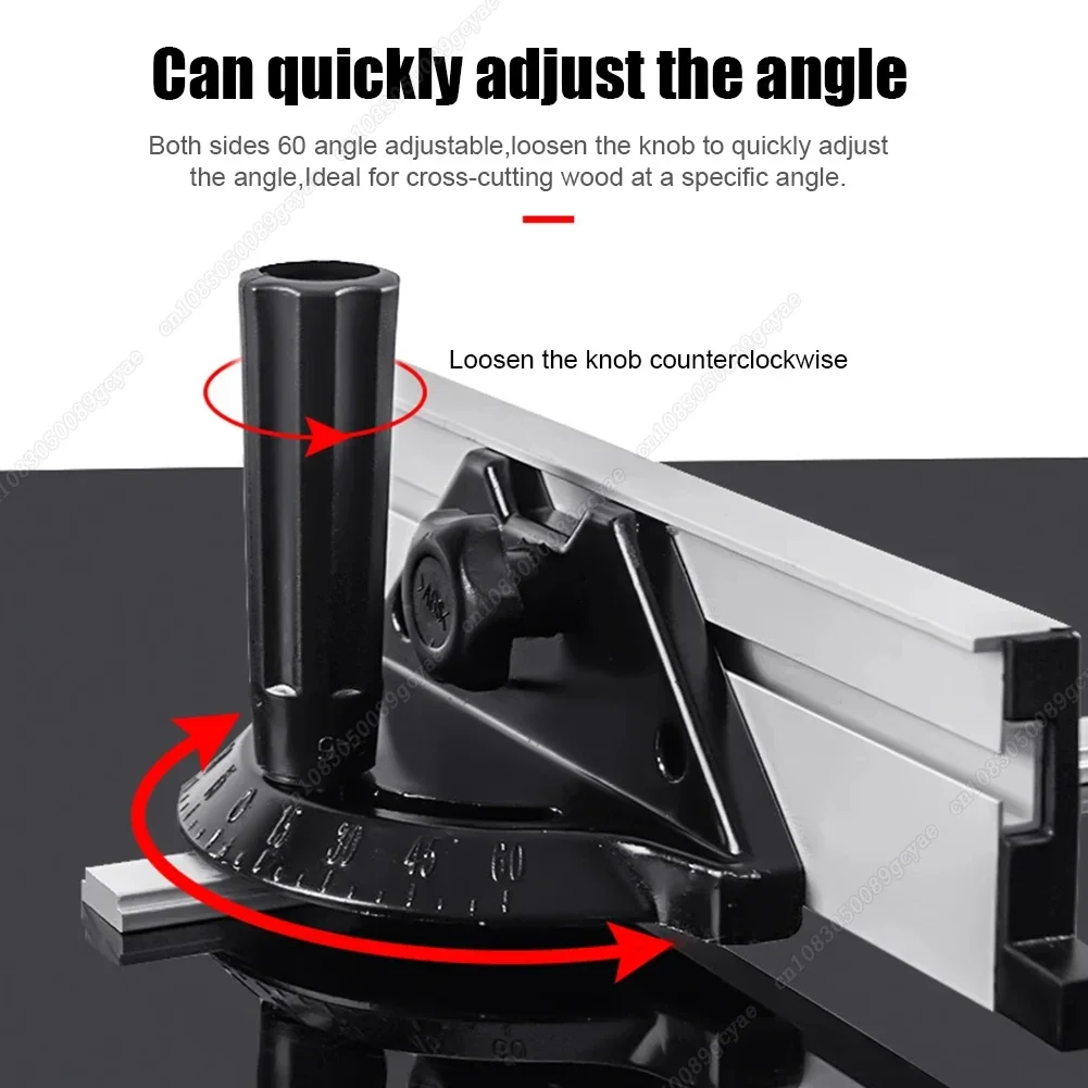 1Pc Replacement Table Saw Guide Miter Gauge Adjustable Angle Ruler Miter Gauge Woodworking DIY Accessories Guide Ruler
