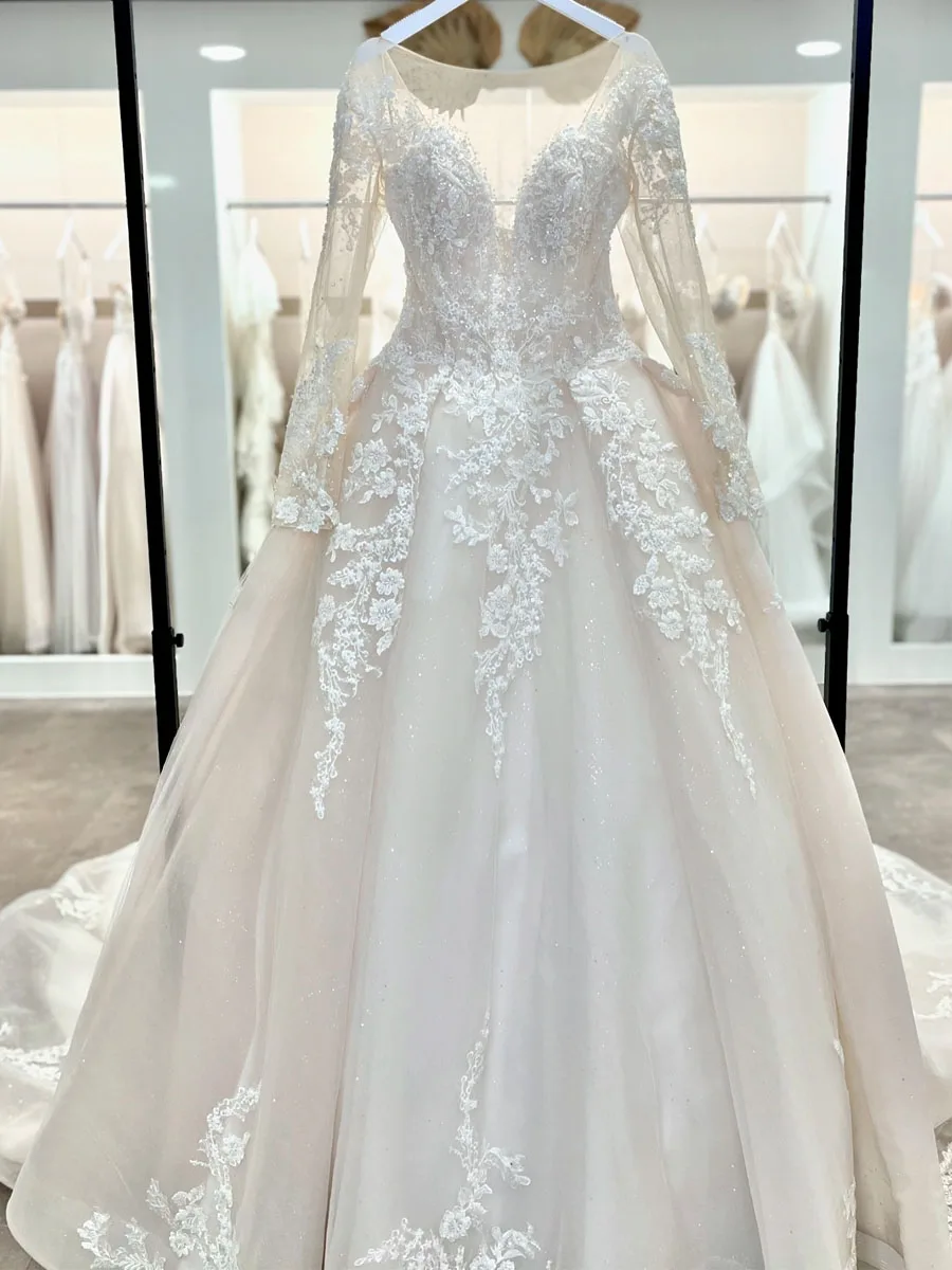 

Classic Wedding Dresses For Women 2024 A-Line Vintage Bridal Gowns Lace Appliques Satin Robes For Party Vestidos De Novia