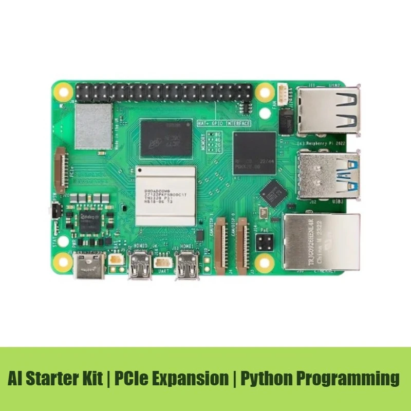 For 5th Gen Single Board Computer AI Development Kit PCIe Programming Mainboard Python Learning Compatible with 4B Version