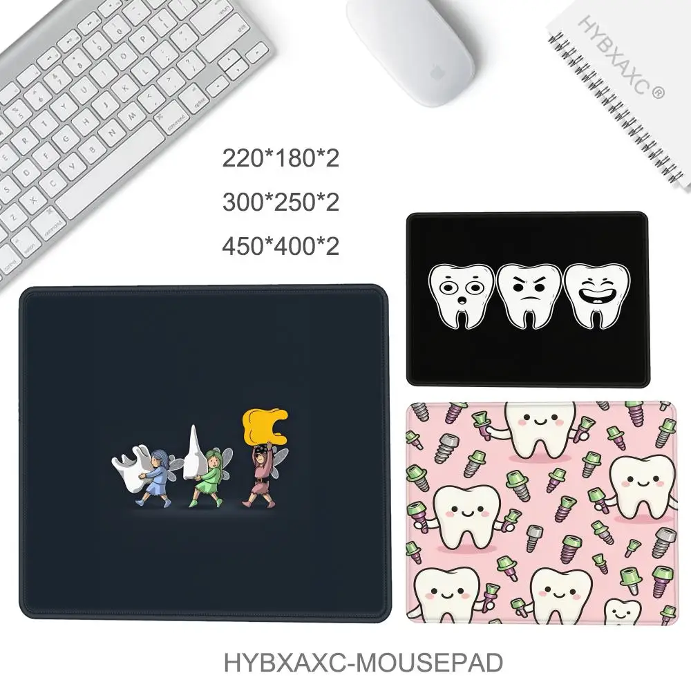 HYBXAXC The Dentist Tooth Non-slip Lockedge Cartoon Anime Gaming Mouse Pad Keyboard Mouse Mats Smooth Company For PC Gamer