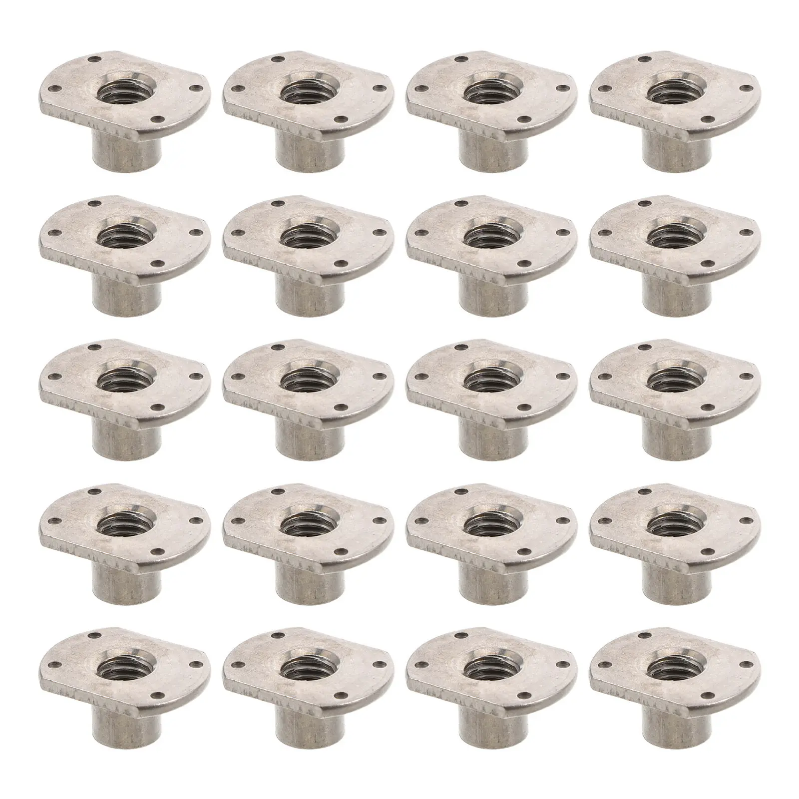 50Pcs M8 Cold Forged Flanged Step T Hat Nuts Carbon Steel Projection Welding Nut for Industrial Furniture Frame Repair