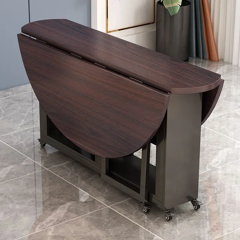 طاولة قابلة للطي، طاولة طعام للاستخدام المنزلي، شقة صغيرة متعددة الوظائف #2