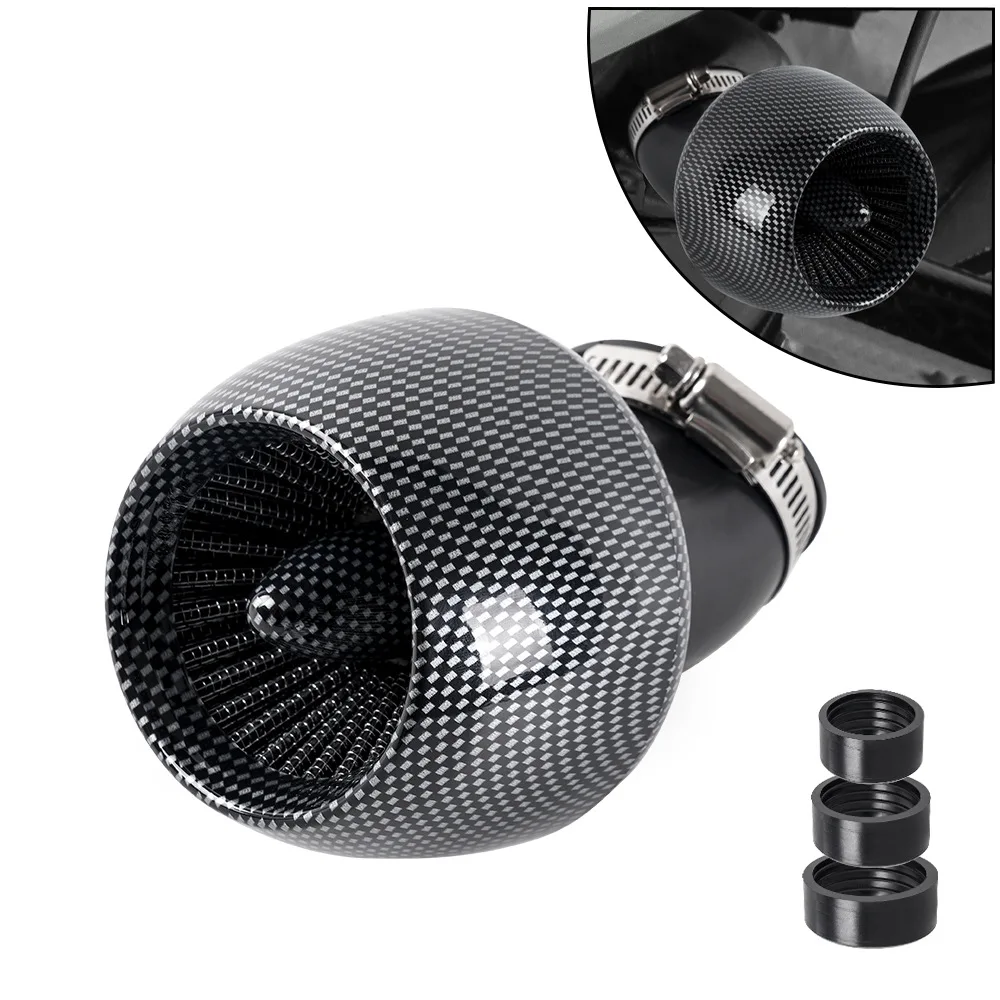 48MM 35MM 42MM 28MM One Size Fit All Carbon Color Air Filter Fit Honda Kawasaki Dirt Pit Motorcycle Yamaha Scooter 70-200cc ATV