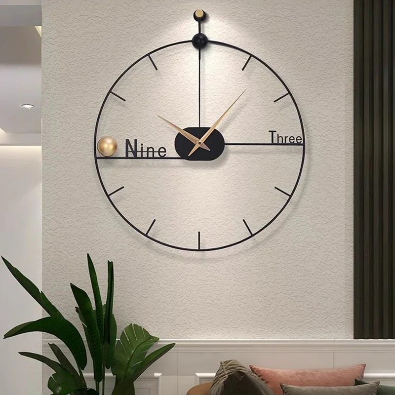 Round Fashion Wall Clocks Cute Luxury Digital Living Room Art Mural Wall Watch Modern Aesthetic Horloge Murale Home Decoration