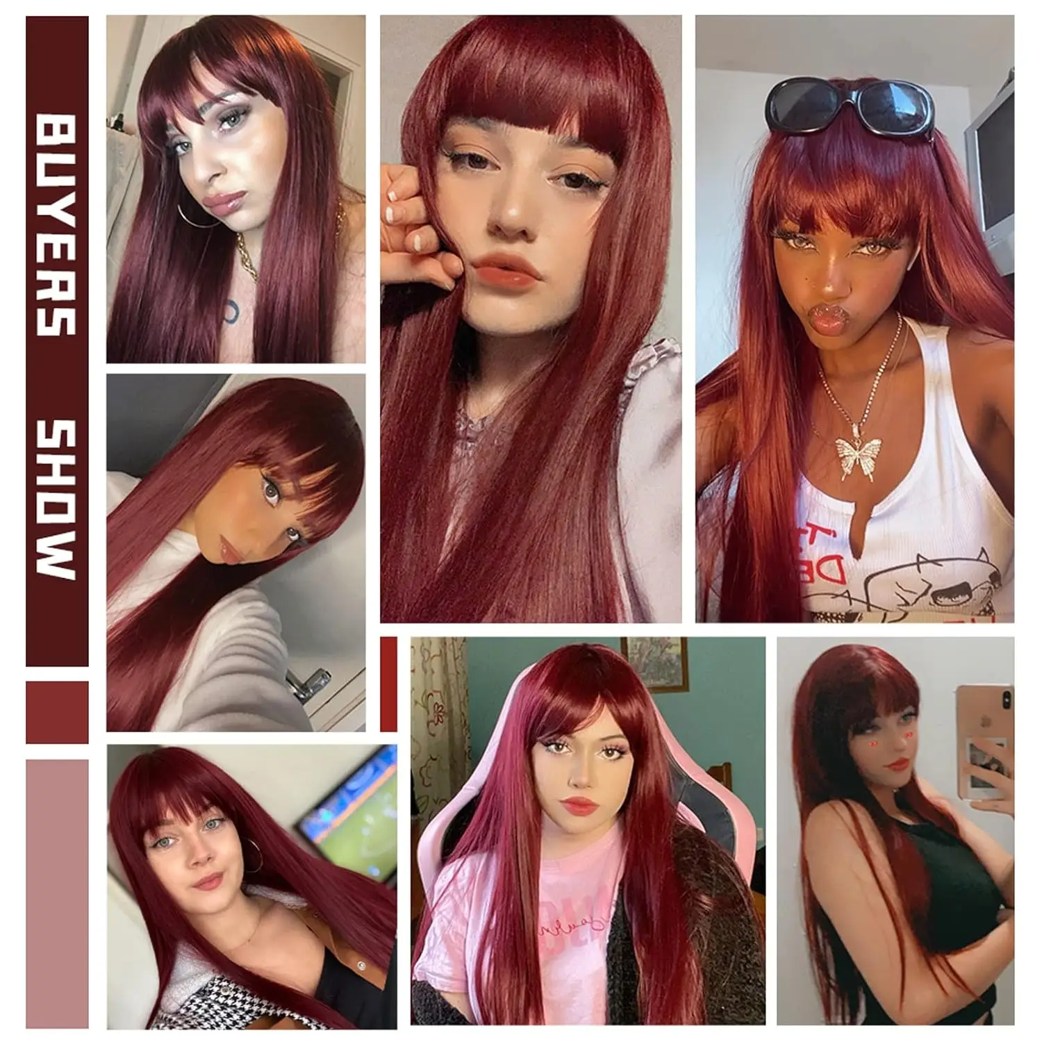 Ligh bora Bronzszínű Szintetikus wigs vel Frufru számára Nők stv egyenesen haja Műhaj Félkegyelmű cosplay Avatás Befűt Ellenálló