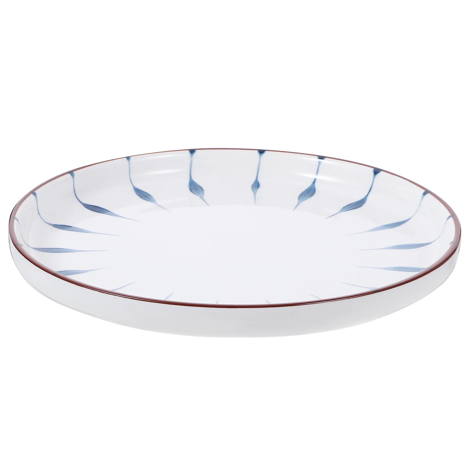 

Ceramic Divided Food Plate Portion Control Dinner Sectioned Plate Hand-Painted Tableware for Adults Oven Dishwasher Safe