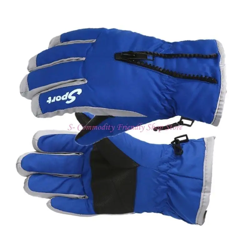 

85AE 1 Pair Stylish Children's Winter Gloves Windproof and Wear-resistant Ski Gloves