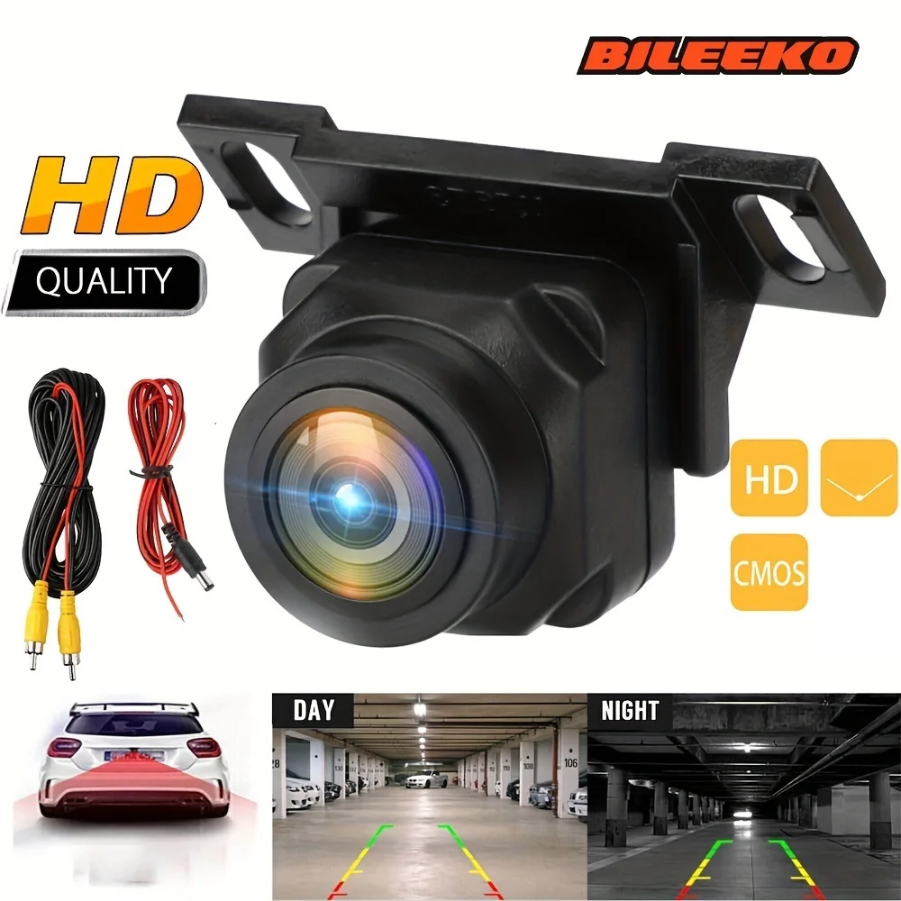 Car Backup Camera - Wide Angle Waterproof Rear View Camera for Vehicles 12-24V - Parking Reverse Assist for Truck, SUV, RV, Pickup - Universal Fit - RCA Video Cable