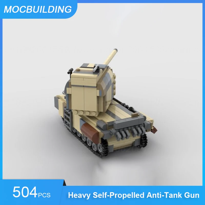 

MOC Building Blocks Heavy Self-Propelled Anti-Tank FV4005 Stage II Model DIY Assemble Bricks Vehicle Series Toys Gifts 504PCS