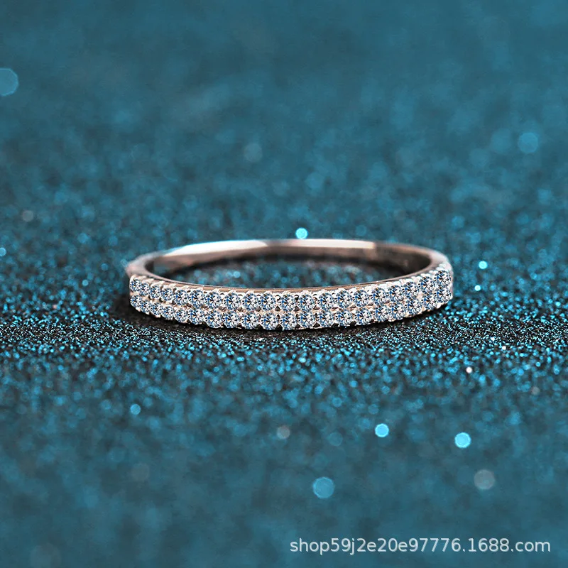 

100% ручка-тестер для бриллиантов GRA, кольцо с муассанитом, соответствующее свадебное кольцо с бриллиантом для женщин, кольцо из стерлингового серебра 925 пробы с одним хвостом