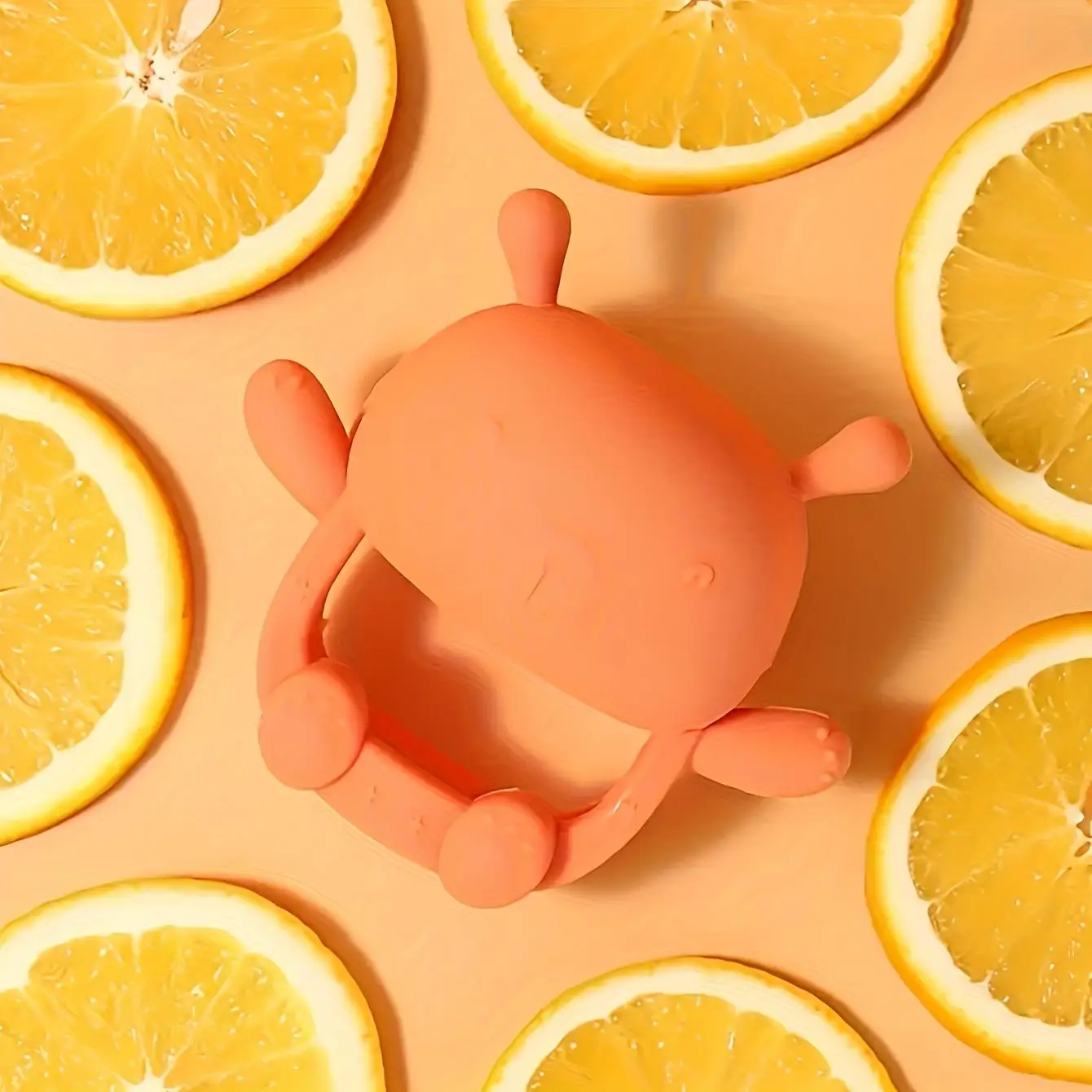 عضاضة سيليكون ممتعة للأطفال، لعبة تسنين ناعمة، عصا تدليك تدليك اللثة، هدية مثالية للأمهات الجدد