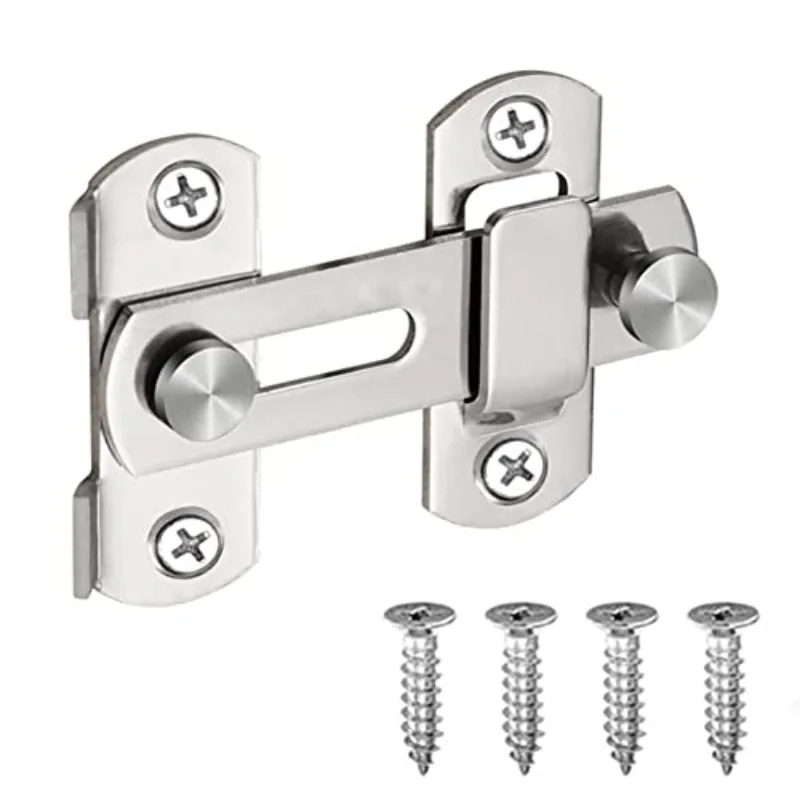Door Lock Guard Latch Bolt 90 180 Degree Stainless Steel Toggle Latch Sliding Barn Door Lock Black Iron Right Angle Barn Lock