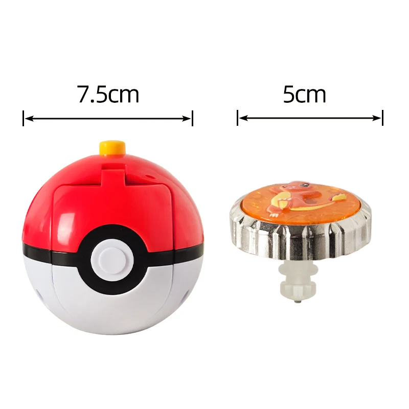 Shake Pokemon Spinning Top ball Action Figure Pikachu Charmander Squirtle Eevee Bulbasaur Gengar Elf Game Collect Toy kids Gift view 5