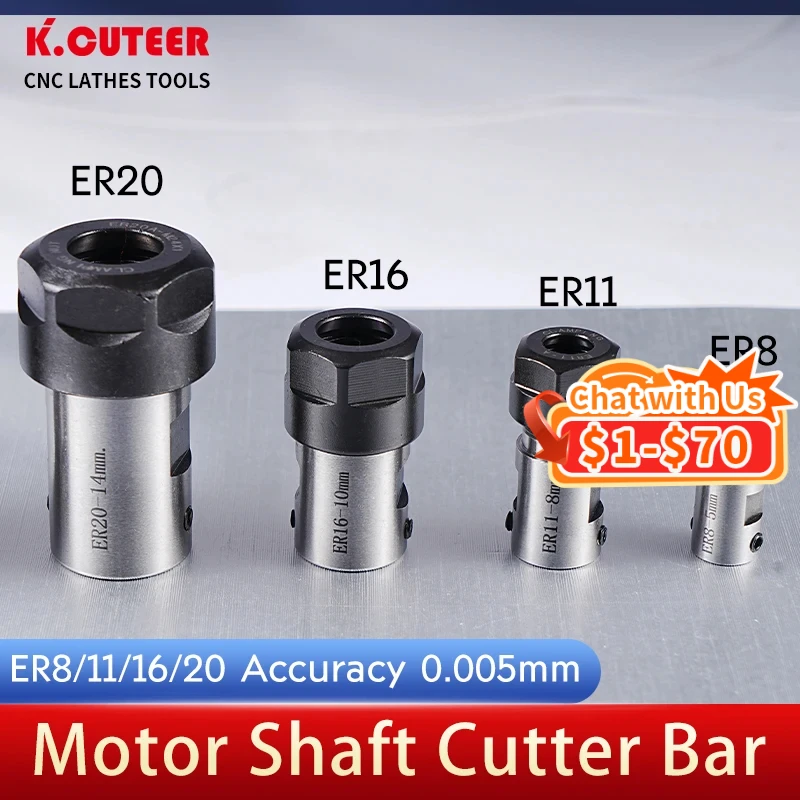 Haste de extensão do eixo do motor er8 er11 er16 er20 cortador de eixo do motor conjunto de ferramentas de mandril ferramenta de suporte de pinça 3mm 4mm 5mm 6mm 8mm