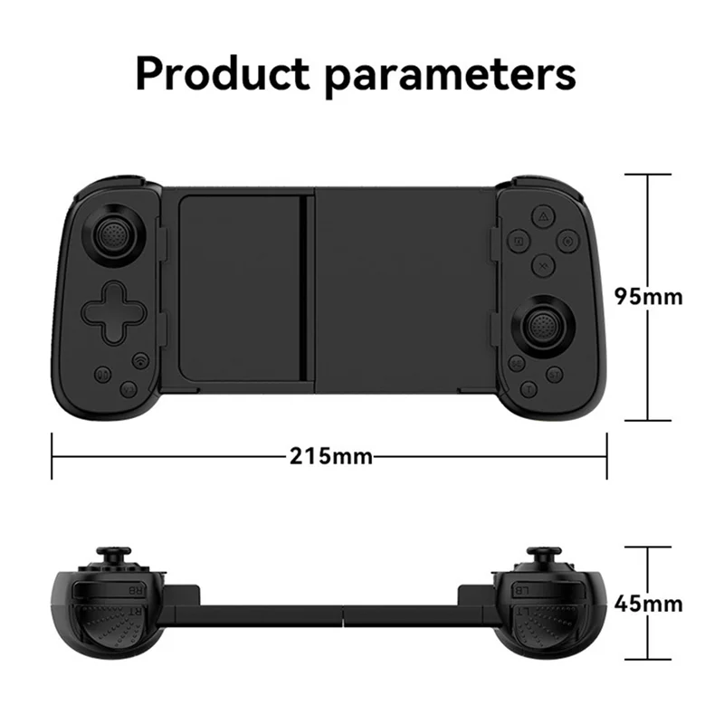 Wireless Game Controller Gamepad Bluetooth Connected Joystick 6-Axis Vibration For Android/Iphone/Switch Durable Easy To Use E