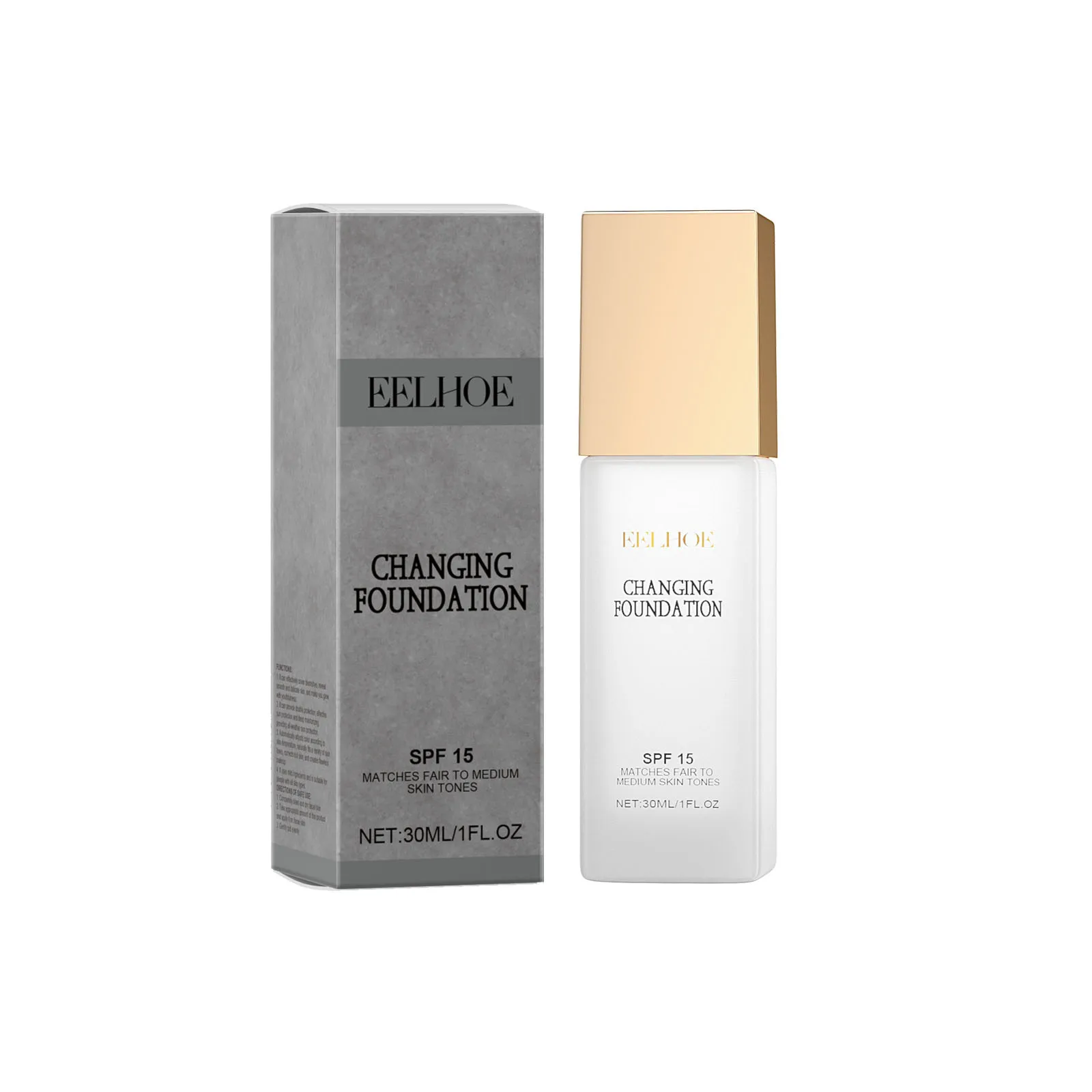 EELHOE Spf 15 cambio de Color piel madura Base Control de aceite nutritivo alta cobertura maquillaje cosméticos cubrir base