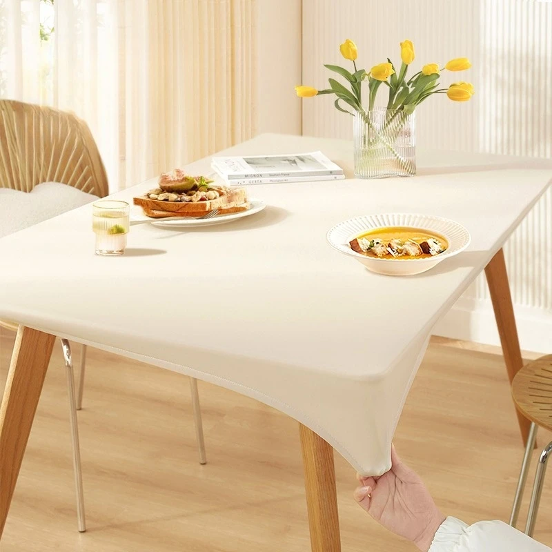 

Lambskin Full Coverage Tablecloth Wash Free Waterproof Oil Resistant Scald Resistant Tea Table Cloth Student Desk Cover