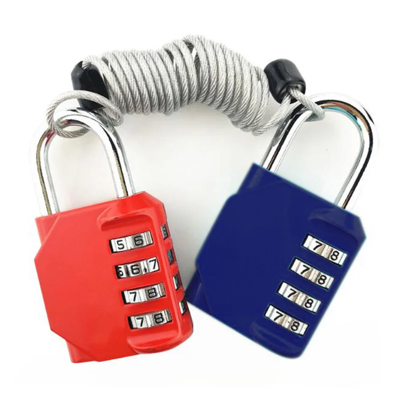 Long Beam Combination Lock Resettable 4 Digit Padlock Anti-Theft Waterproof Heavy Duty Combination Padlock Luggage Padlock