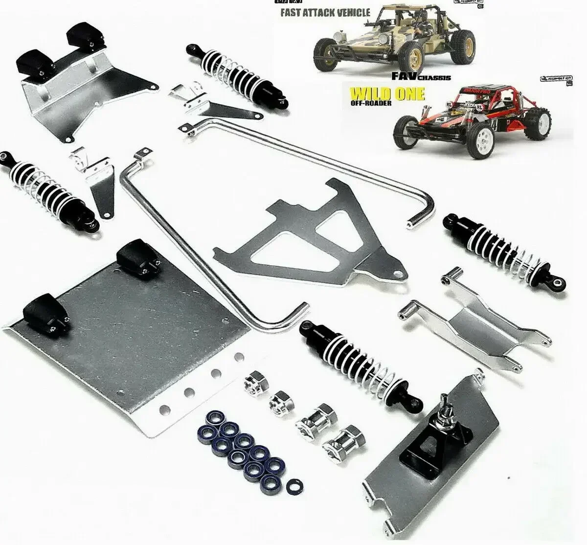 Aluminum Option Parts /Shocks /Bumpers for TAMIYA Wild One/Fast Attack Upgrades