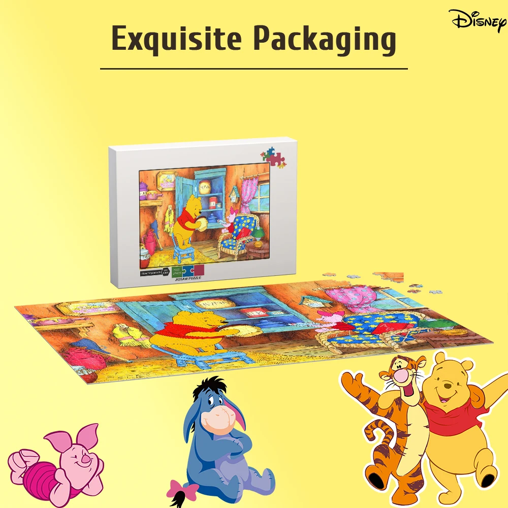 Puzzle Disney Kubuś Puchatek i Tygrysek 108/200/300/500/1000 elementów Drewniane puzzle podłogowe Wysoka jakość Prezent Zabawna gra imprezowa