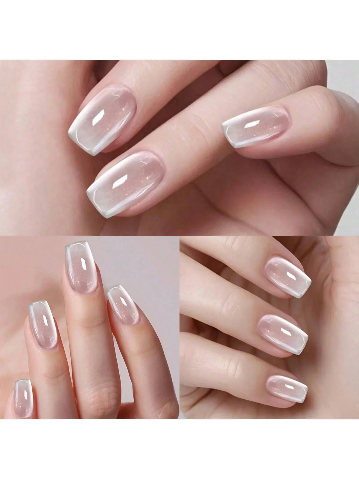 Hot selling boiled water cat's eye nail polish gel ice transparent flashing small light bulb crystal cat's eye gel nail glue